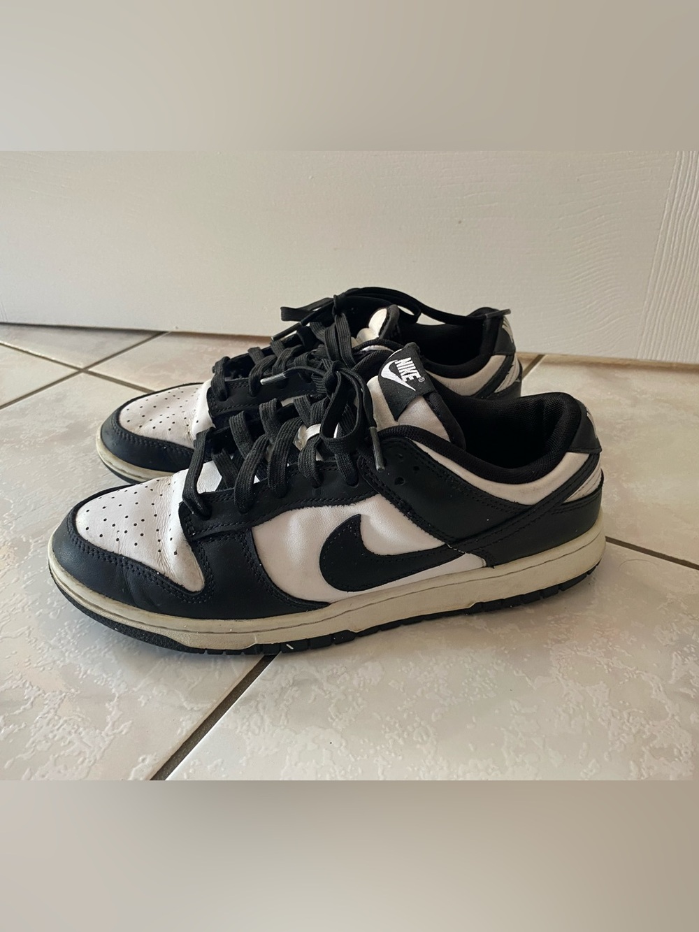 Nike Black and White Dunks Sneakers